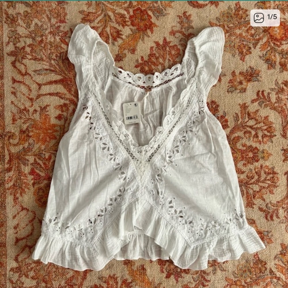 Free People boho lace top